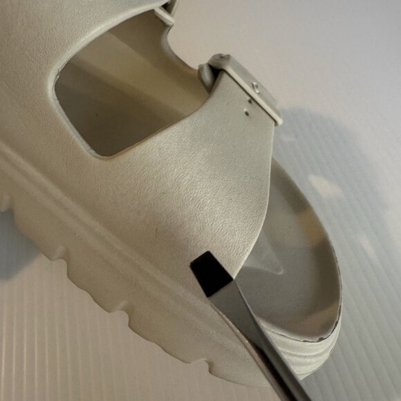 Funky Monkey Double Buckle Slides | Women’s 9 | Beige Comfort Sandals - Picture 10 of 15